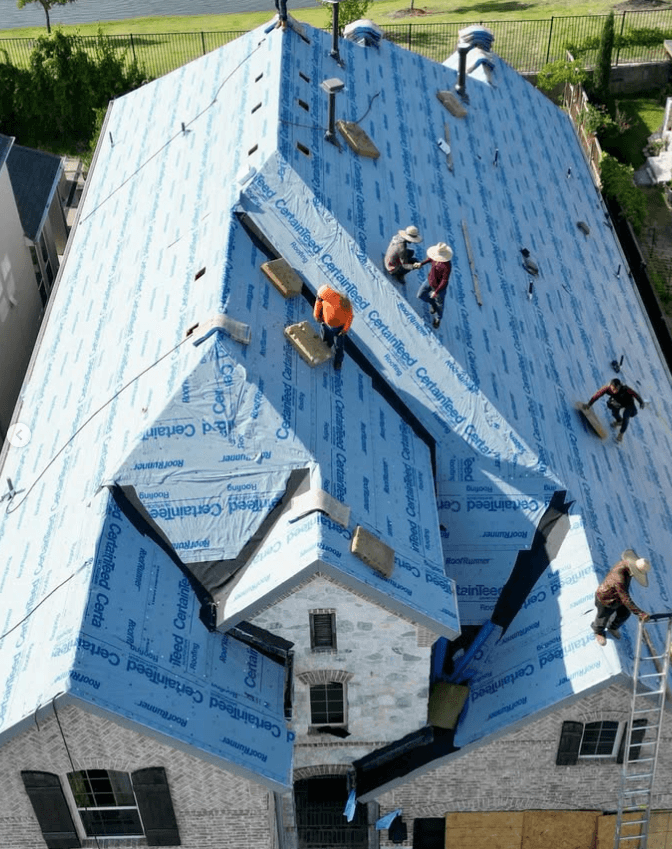 Crew At Work · Full re-roof · McKinney
